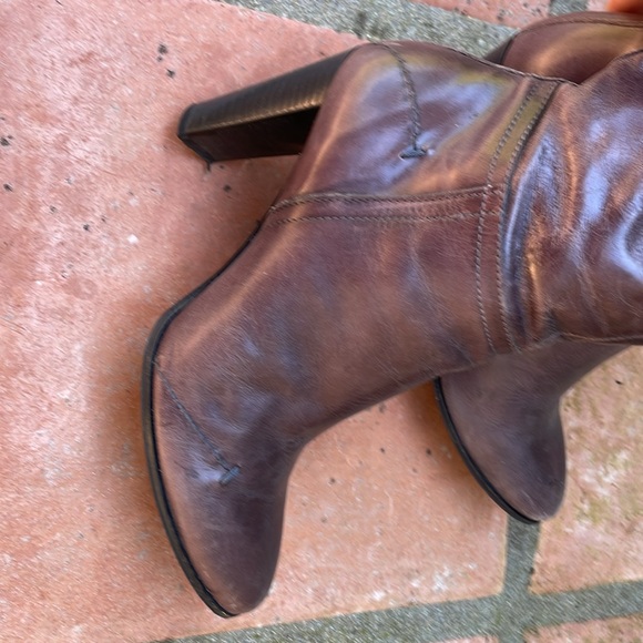 Purple leather, high heel boots size 36 made in Italy - Picture 4 of 9